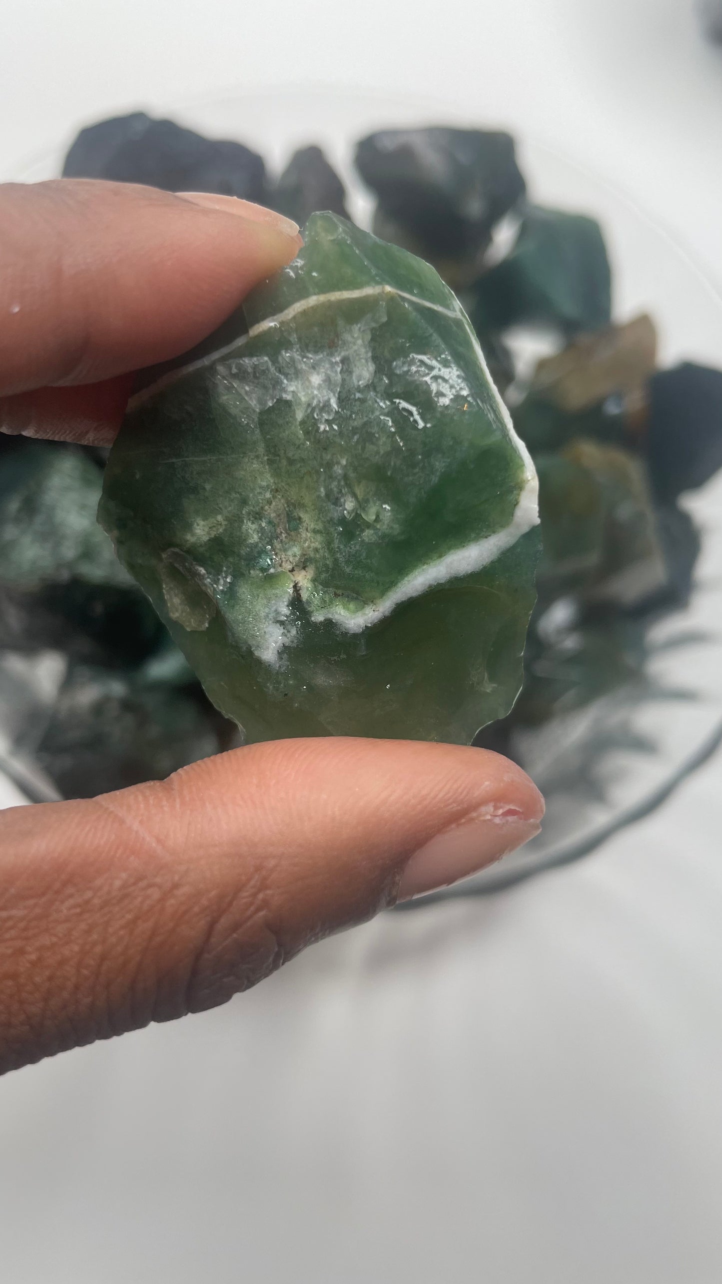 Raw Green Moss Agate