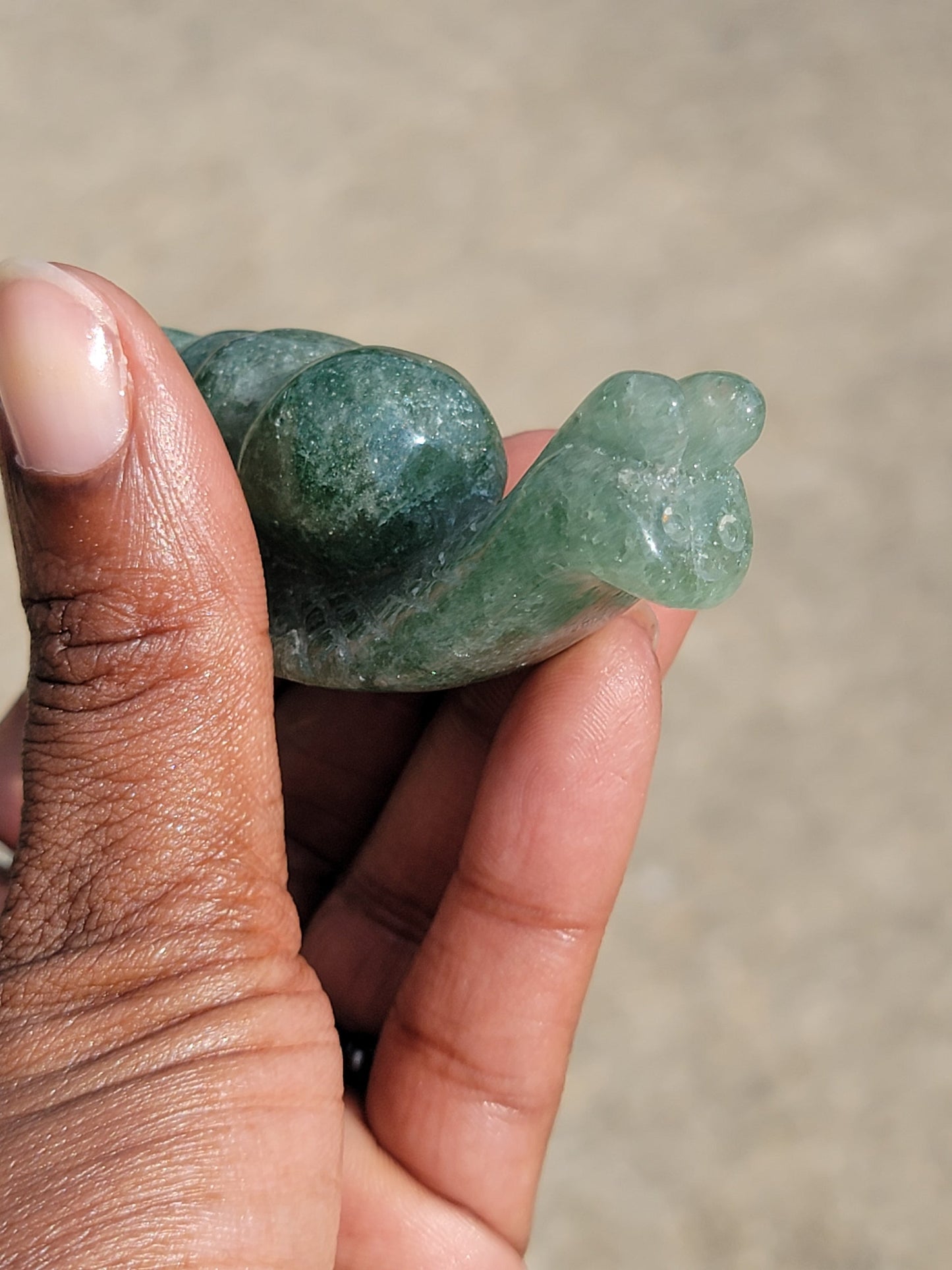 Green Aventurine Snail