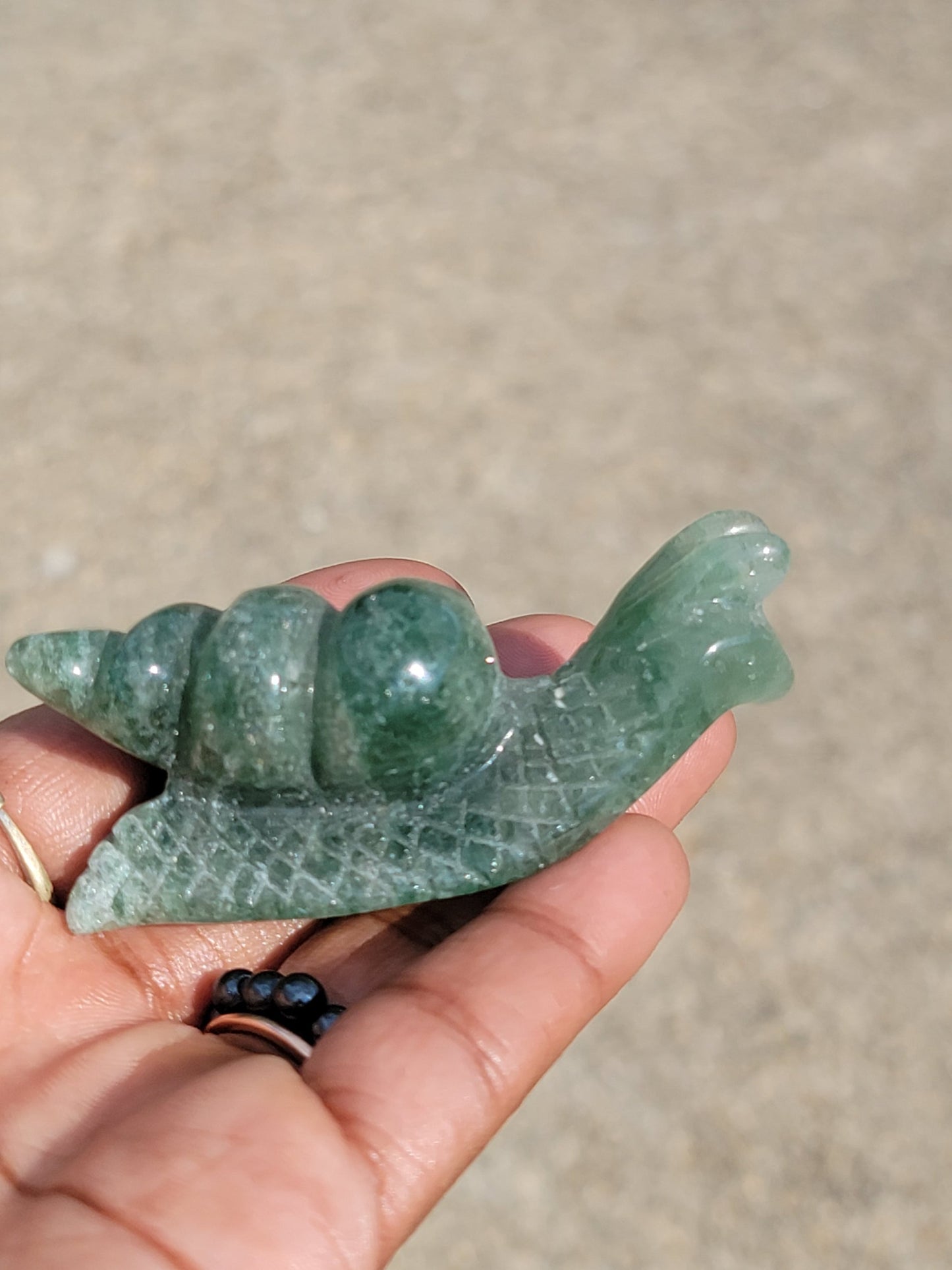 Green Aventurine Snail