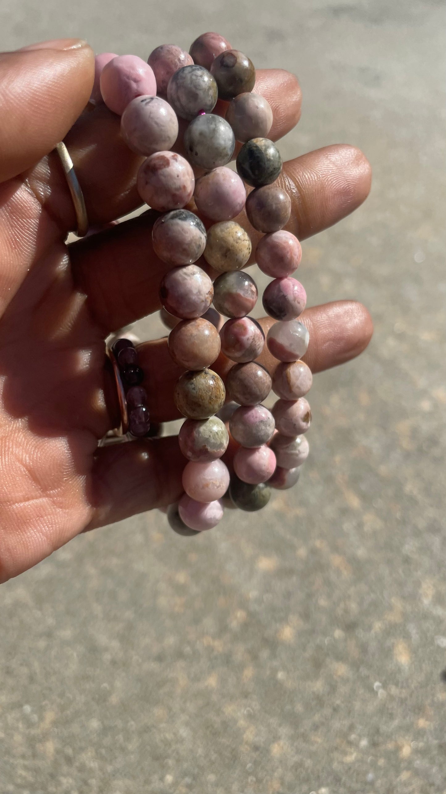 Cherry Flower Agate Bracelet