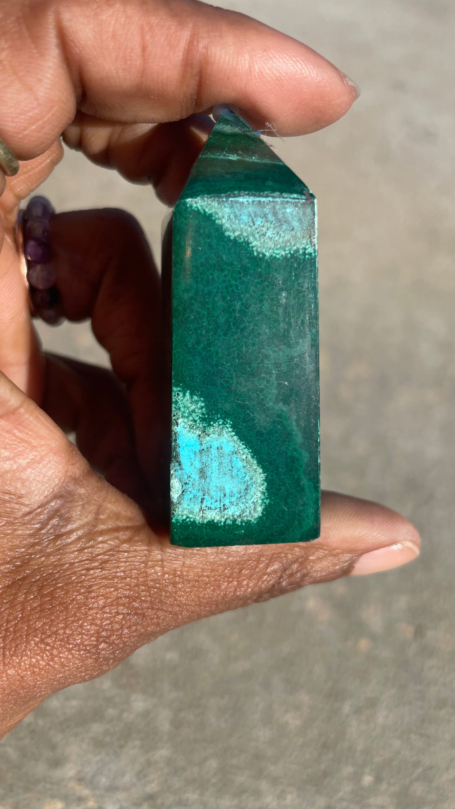 Malachite + Chrysocolla Tower