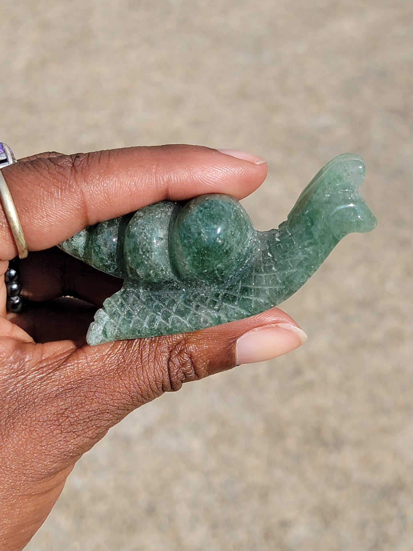 Green Aventurine Snail