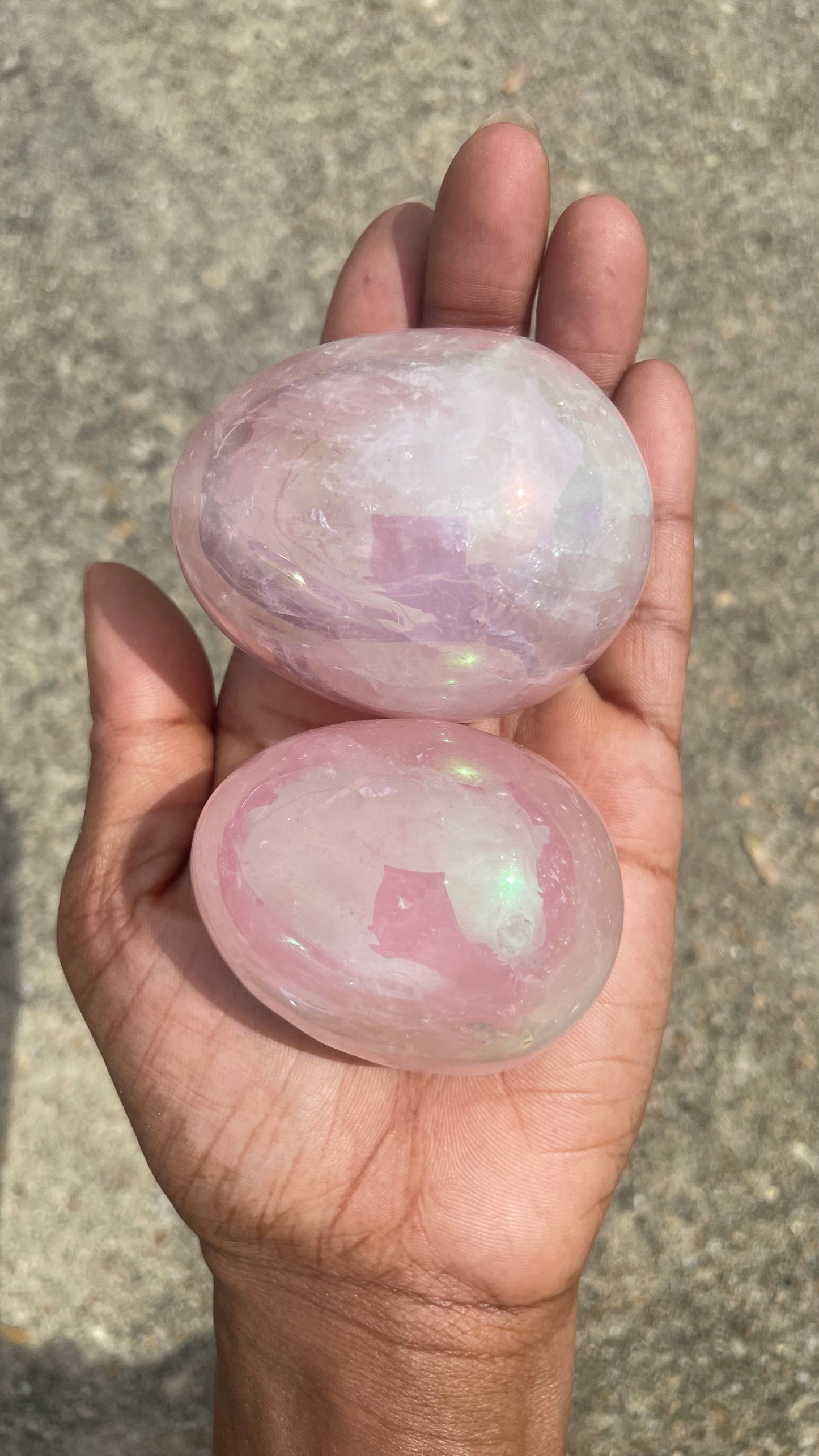 Aura Rose Quartz Egg