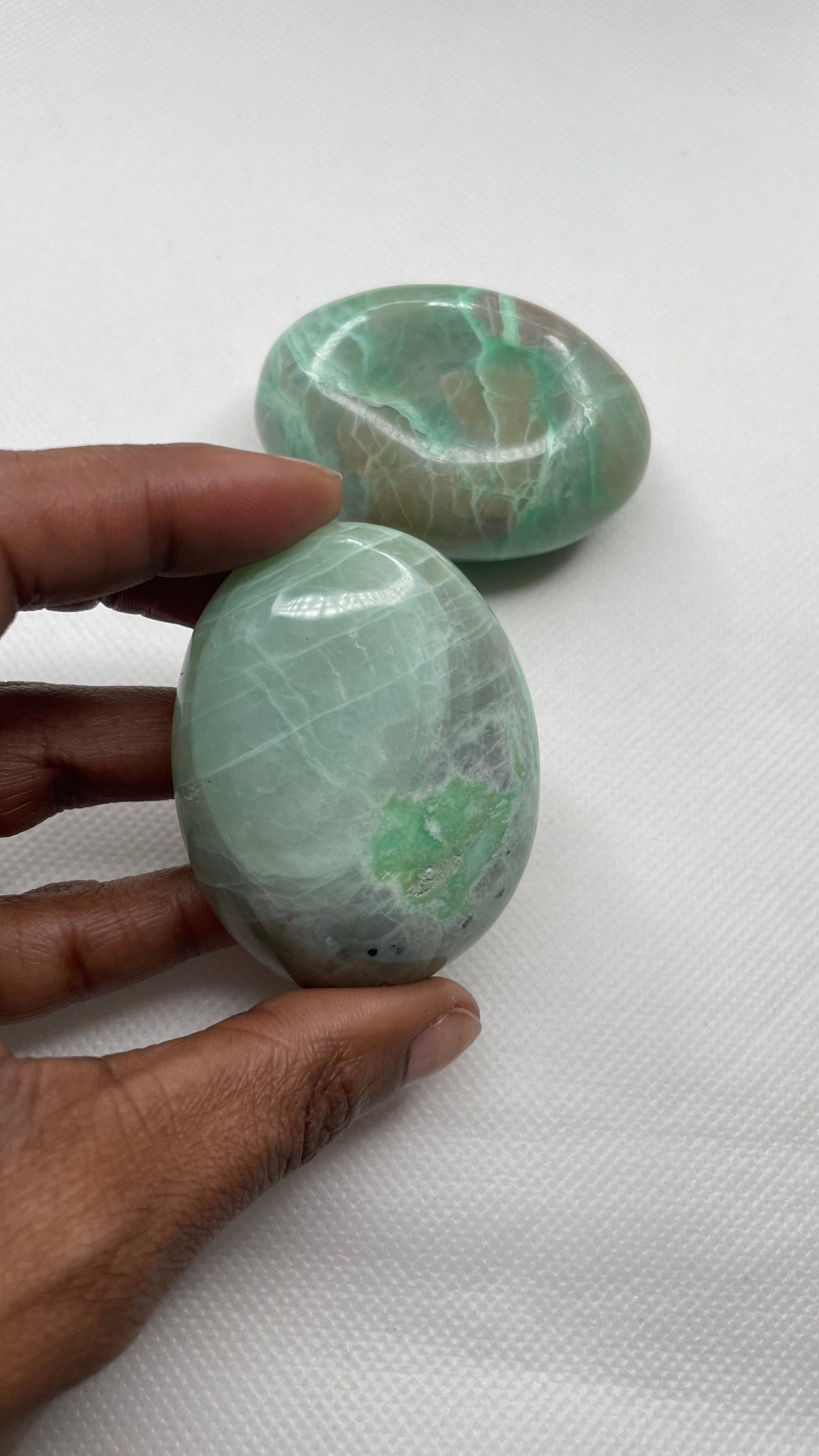 Green Moonstone Palmstones