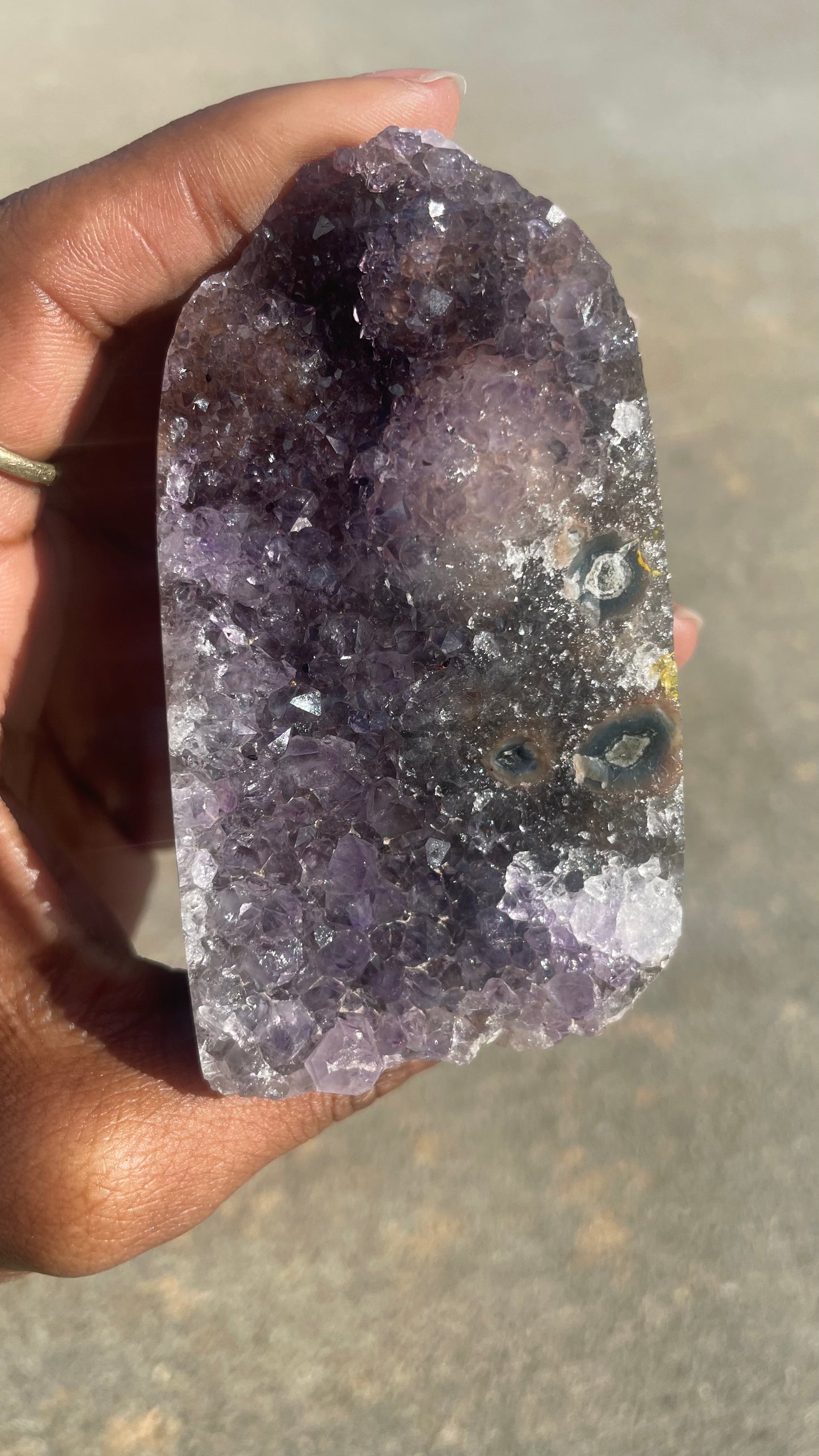 Black Amethyst Clusters