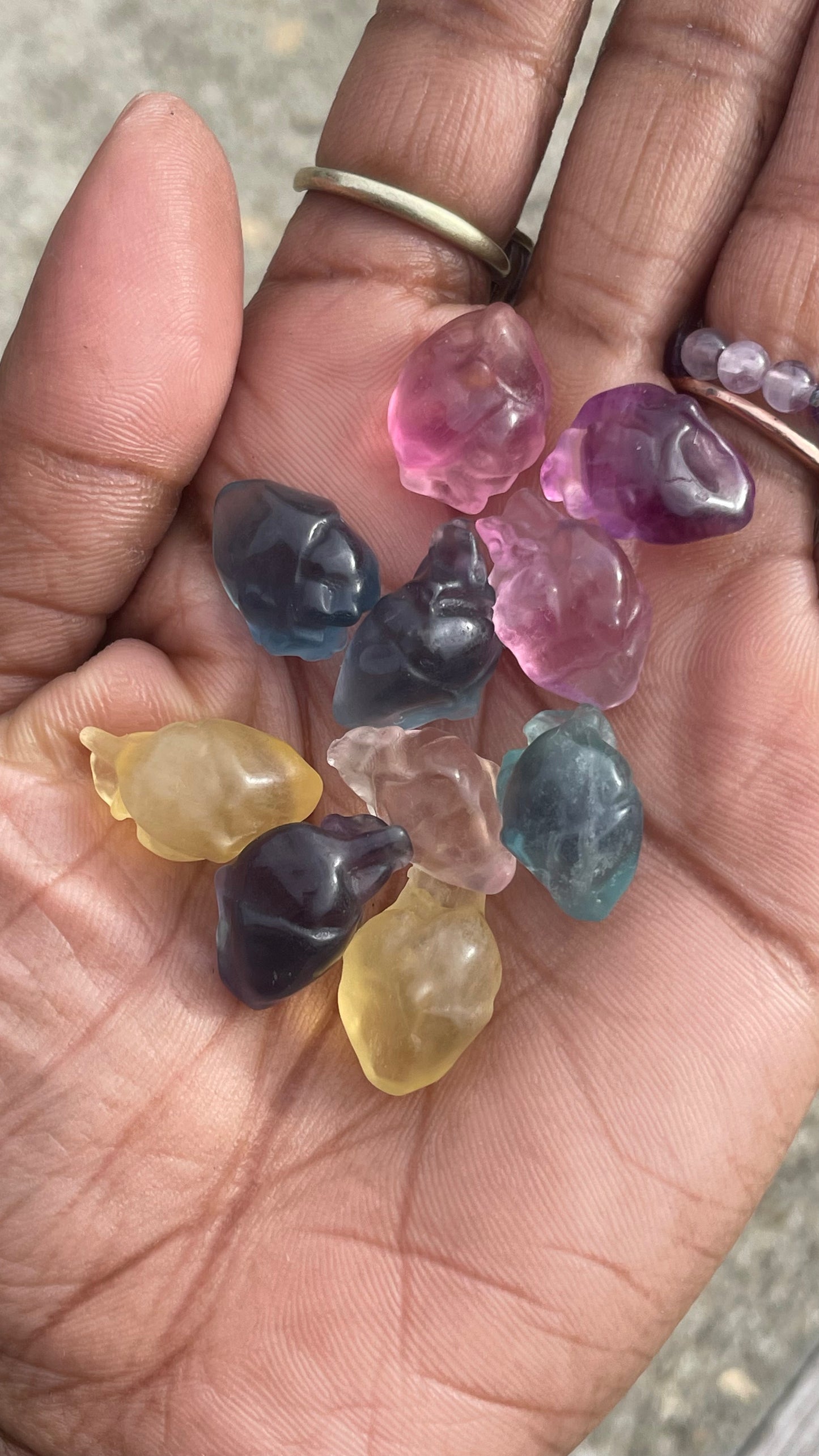 Mini Fluorite Anatomical Hearts