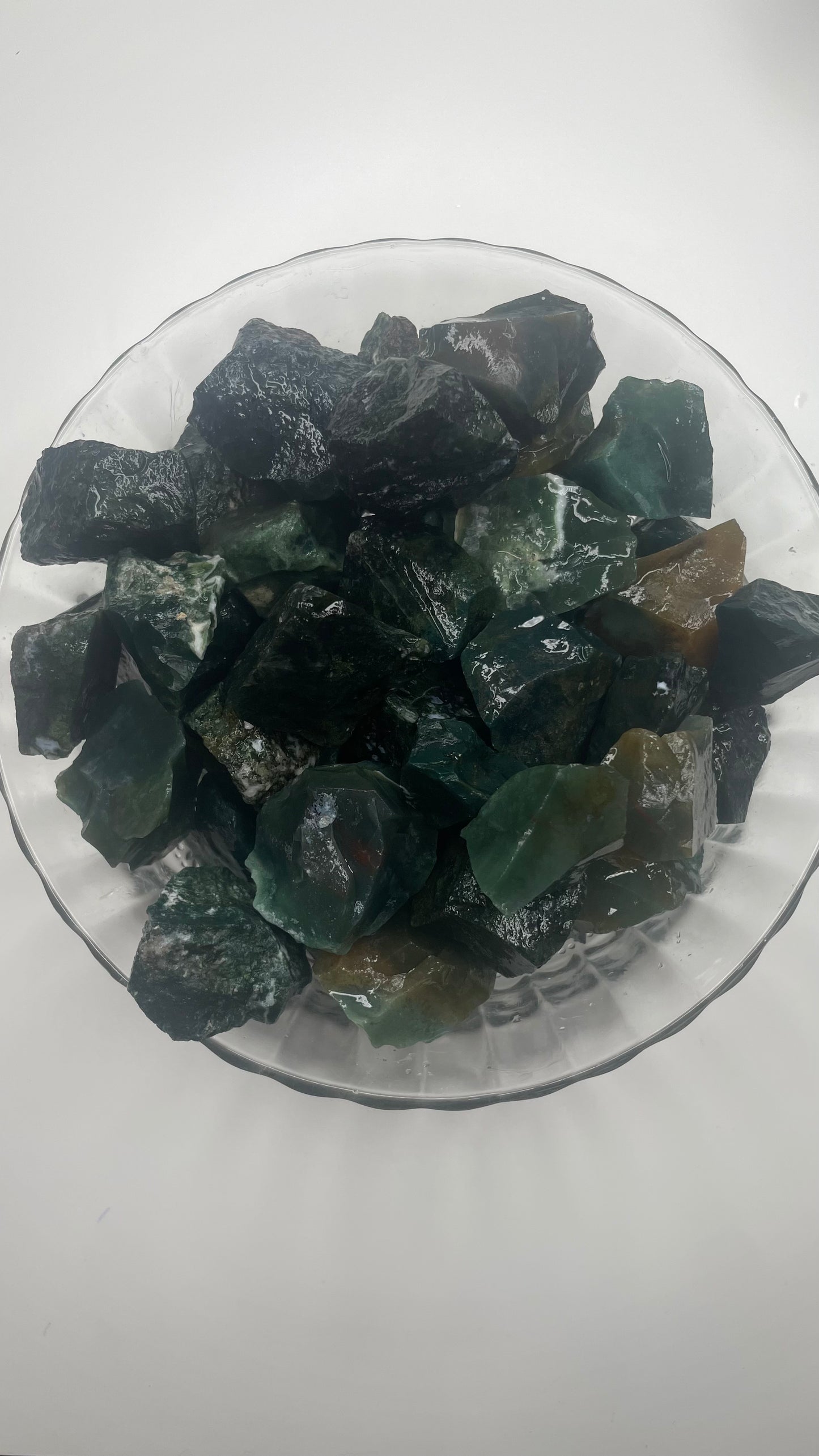 Raw Green Moss Agate