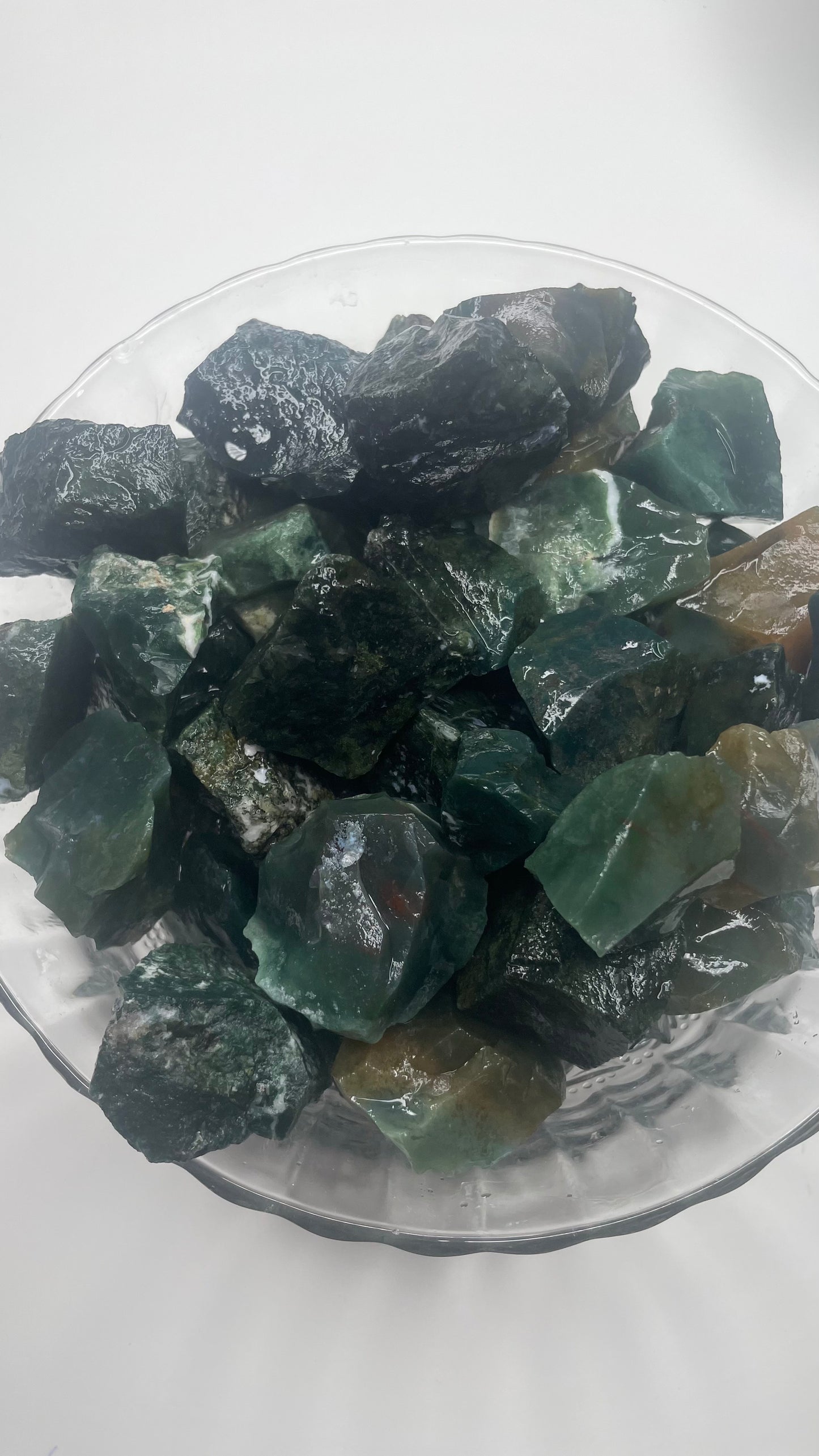 Raw Green Moss Agate