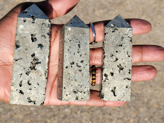 Pyrite Druzy Towers