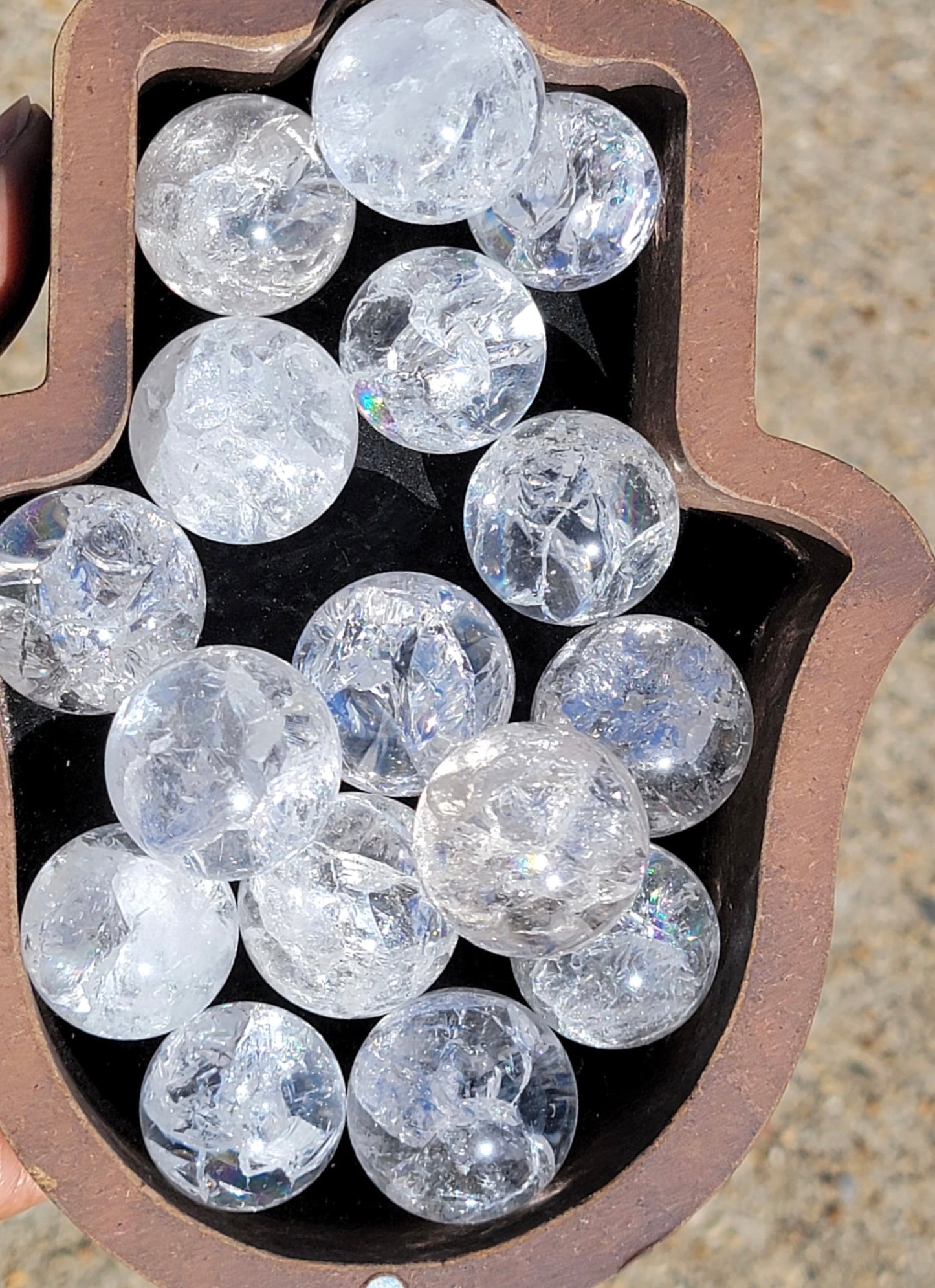 Clear Quartz ( rainbow) sphere